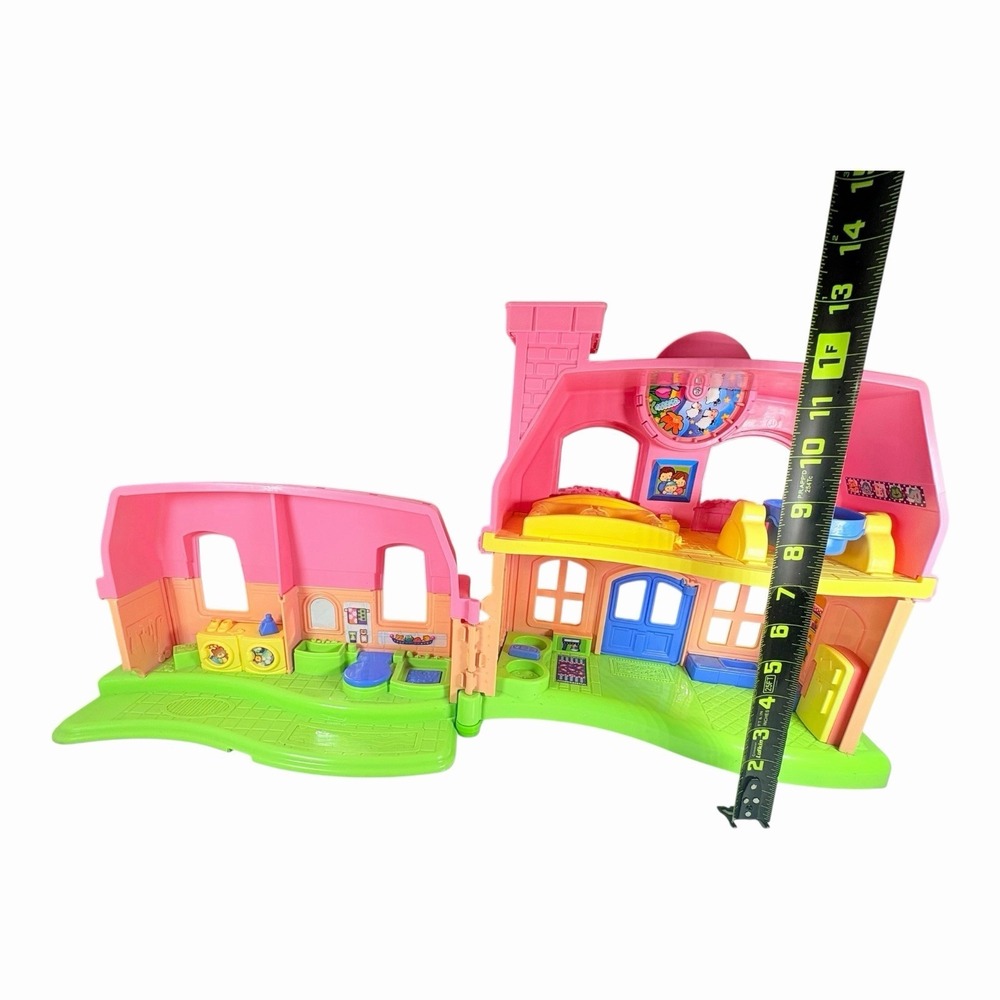 Fisher Price Little People House 2008 Happy Sounds Pink P3329 Mattel - Picture 7 of 9